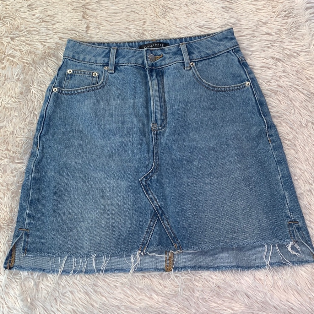 DYNAMITE LIGHT BLUE JEAN SKIRT SIZE XS